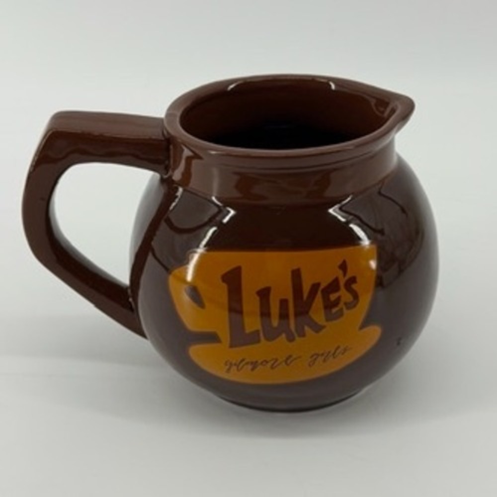 Gilmore Girls Lukes Diner Ceramic Coffee Pot Shaped Mug Silver Buffalo Brown